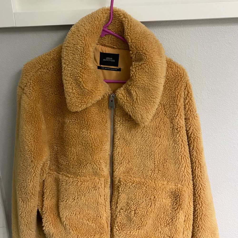 Urban Outfitters Cropped Teddy Jacket